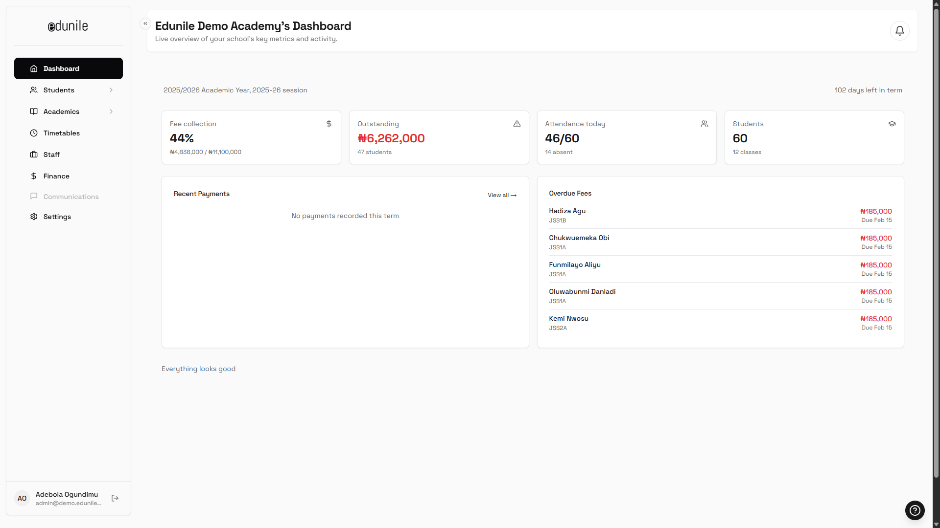SETUP — Set up your school in minutes